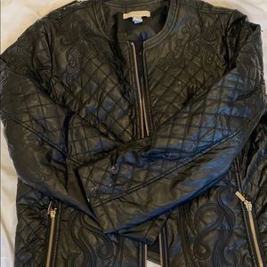 Black leather jacket